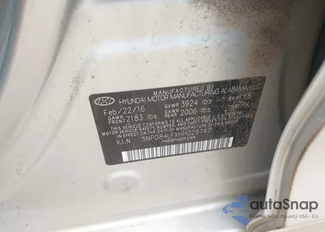 2017 Hyundai Elantra Se from USA, damaged, VIN 5NPD84LFXHH029747